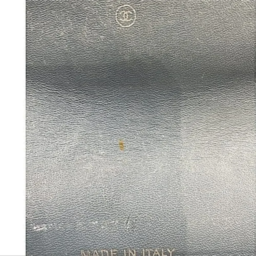 Chanel Powder Blue Logo Caviar Leather Long Wallet
